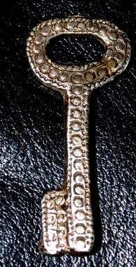 Omani antique silver amulet designed as a key